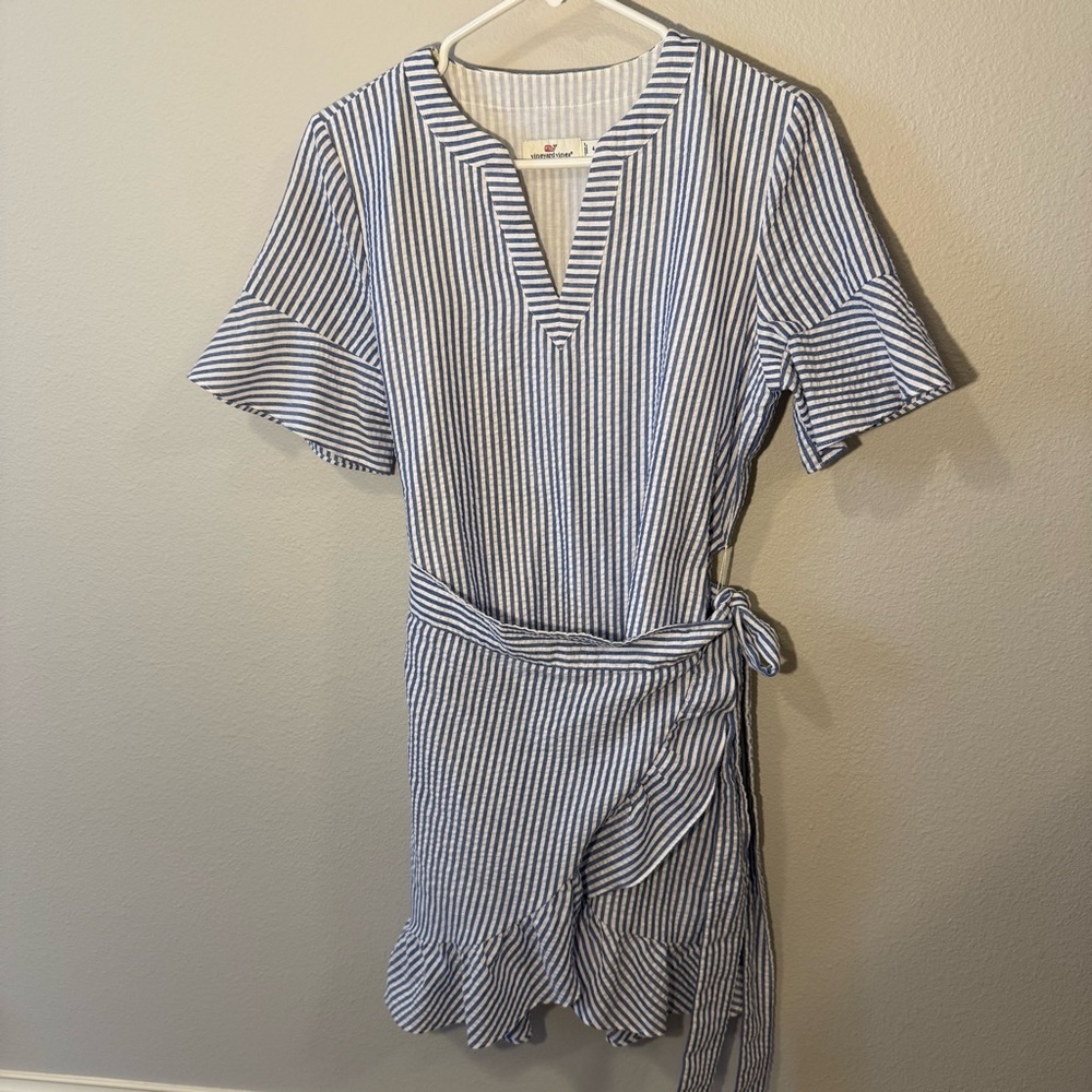 Vineyard Vines Blue and White Striped Mini Dress